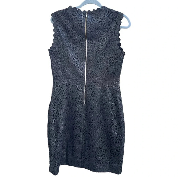 KATE SPADE BLACK SHIMMER CROCHET DRESS - Picture 2 of 5